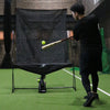 Compact Auto-Return Set for Perforated Balls │ Baseball Toss Machine & Net Set