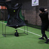 Compact Auto-Return Set for Perforated Balls │ Baseball Toss Machine & Net Set