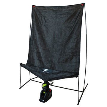 Compact Auto-Return Set for Perforated Balls │ Baseball Toss Machine & Net Set