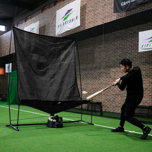 Auto-Return Set for Hard Balls │ Baseball Toss Machine & Net Set