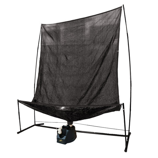 Auto-Return Set for Hard Balls │ Baseball Toss Machine & Net Set