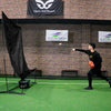 Auto-Return Set for Hard Balls │ Baseball Toss Machine & Net Set